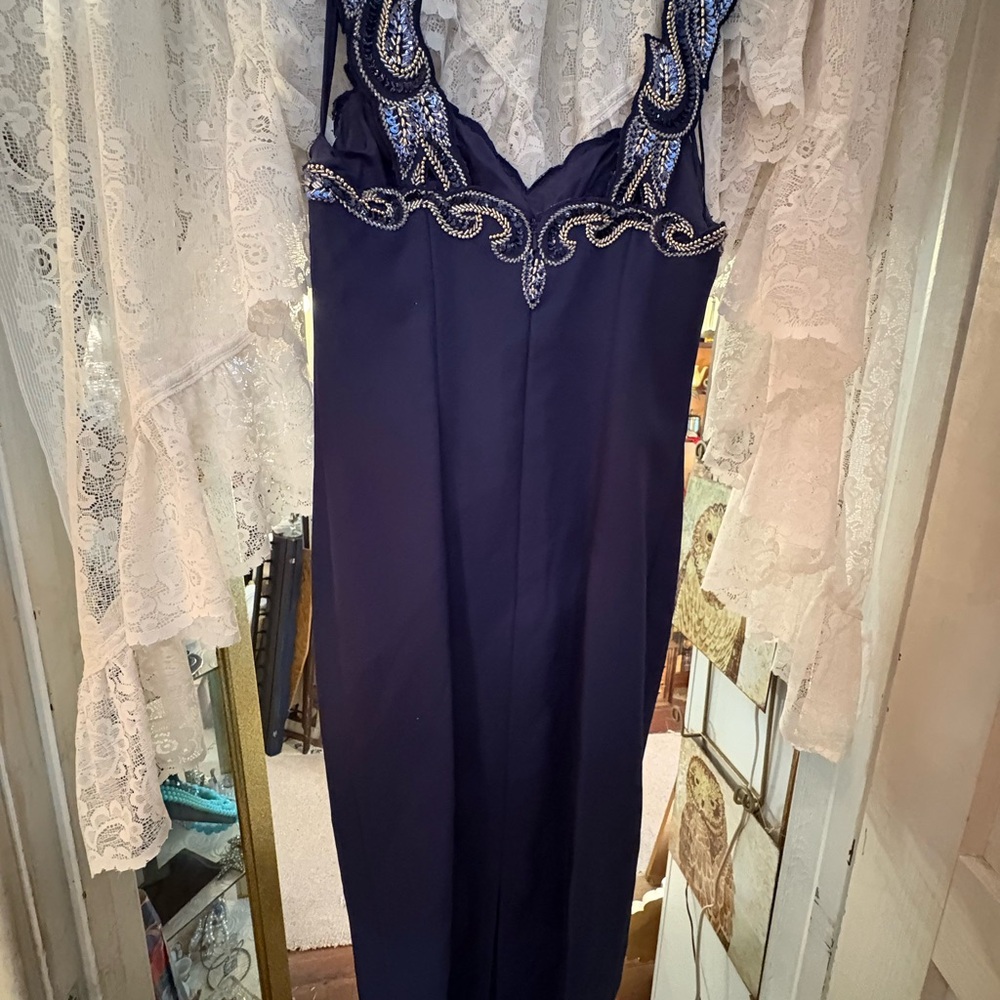 Elegant Navy Blue Nadine brand Embellished Dress - Picture 2 of 5